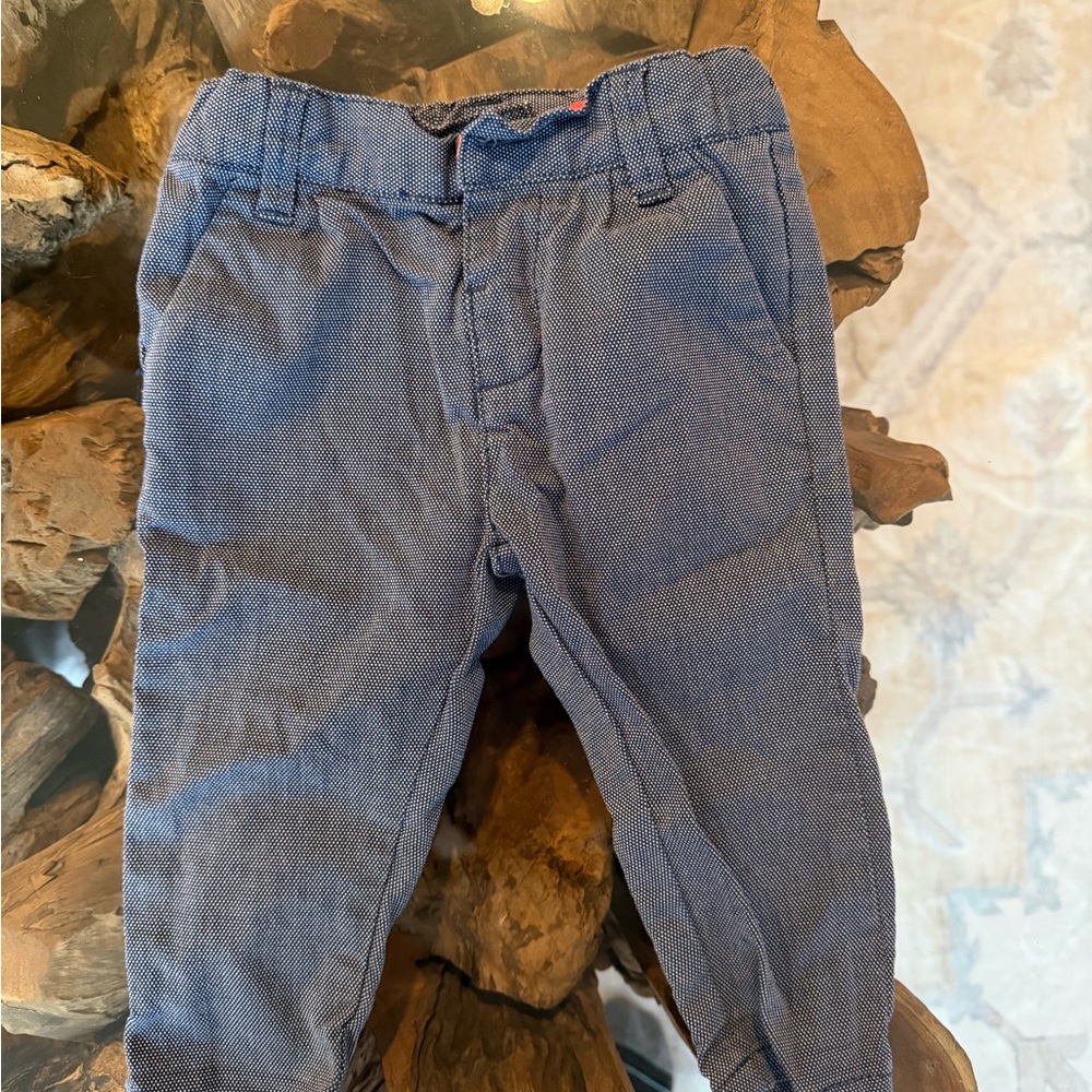 Brums Baby Boy Blue Casual Stretch Twill Pants